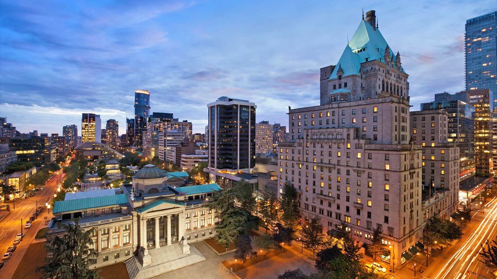 Fairmont hotel in Vancouver , BC. Canada